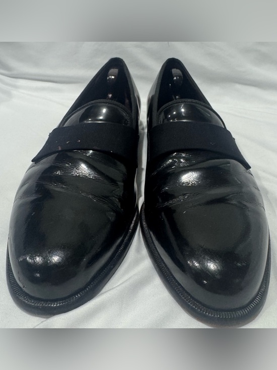Salvatore Ferragamo Black Patent Leather Opera Loafers Shoes 12D Italy main image 4